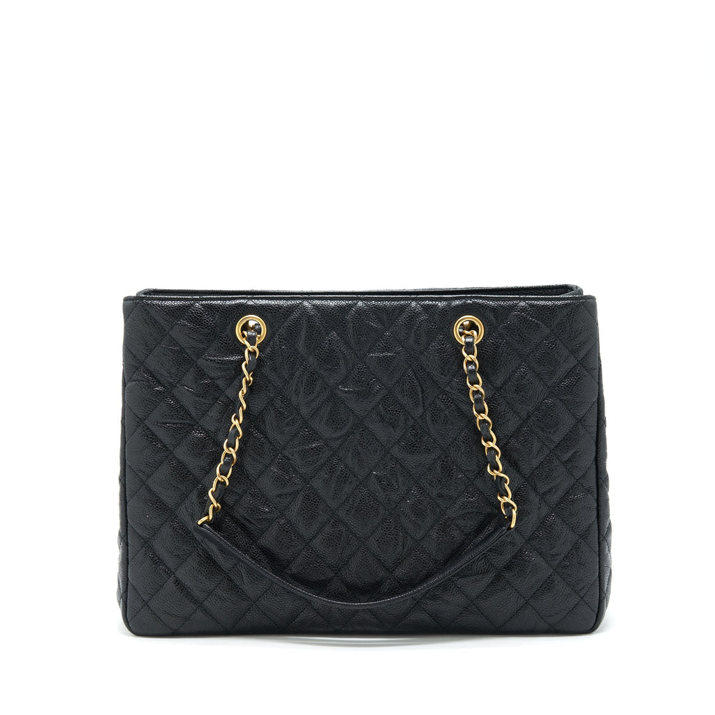 CHANEL SHOPPING TOTE BAG CAVIAR BLACK GHW
