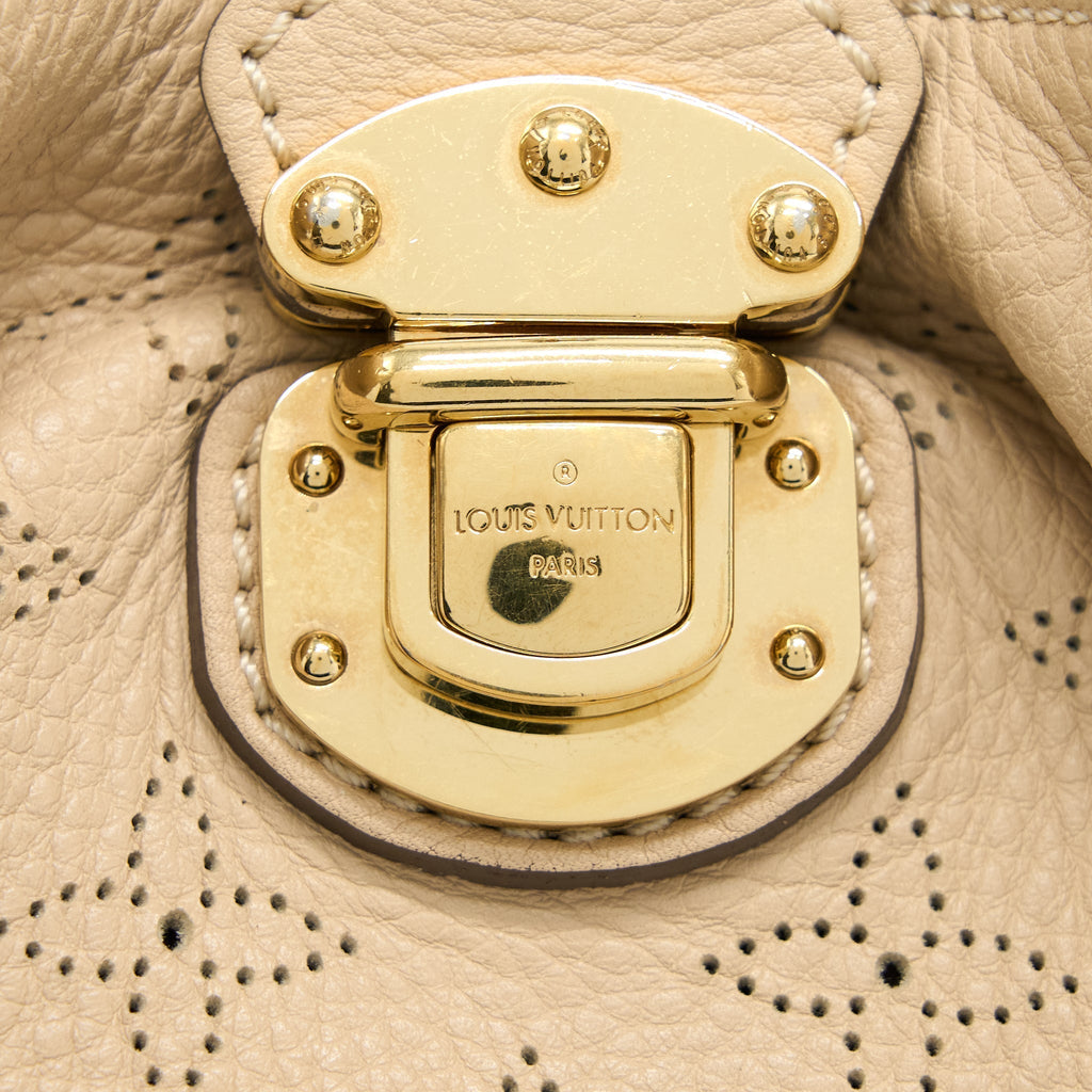 LOUIS VUITTON MAHINA HINA SHOULDER BAG BEIGE GHW