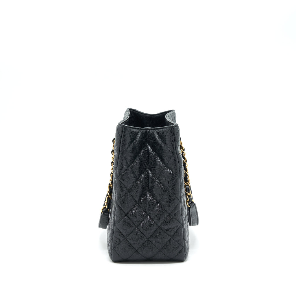 CHANEL SHOPPING TOTE BAG CAVIAR BLACK GHW