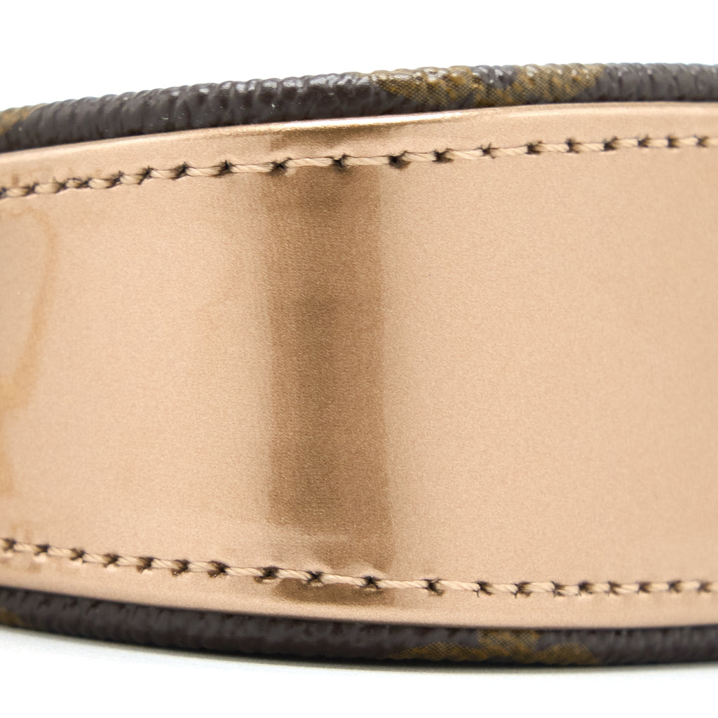 LOUIS VUITTON MINI POCHETTE ACCESSORIES PATENT BRONZE GHW (NEW VERSION)