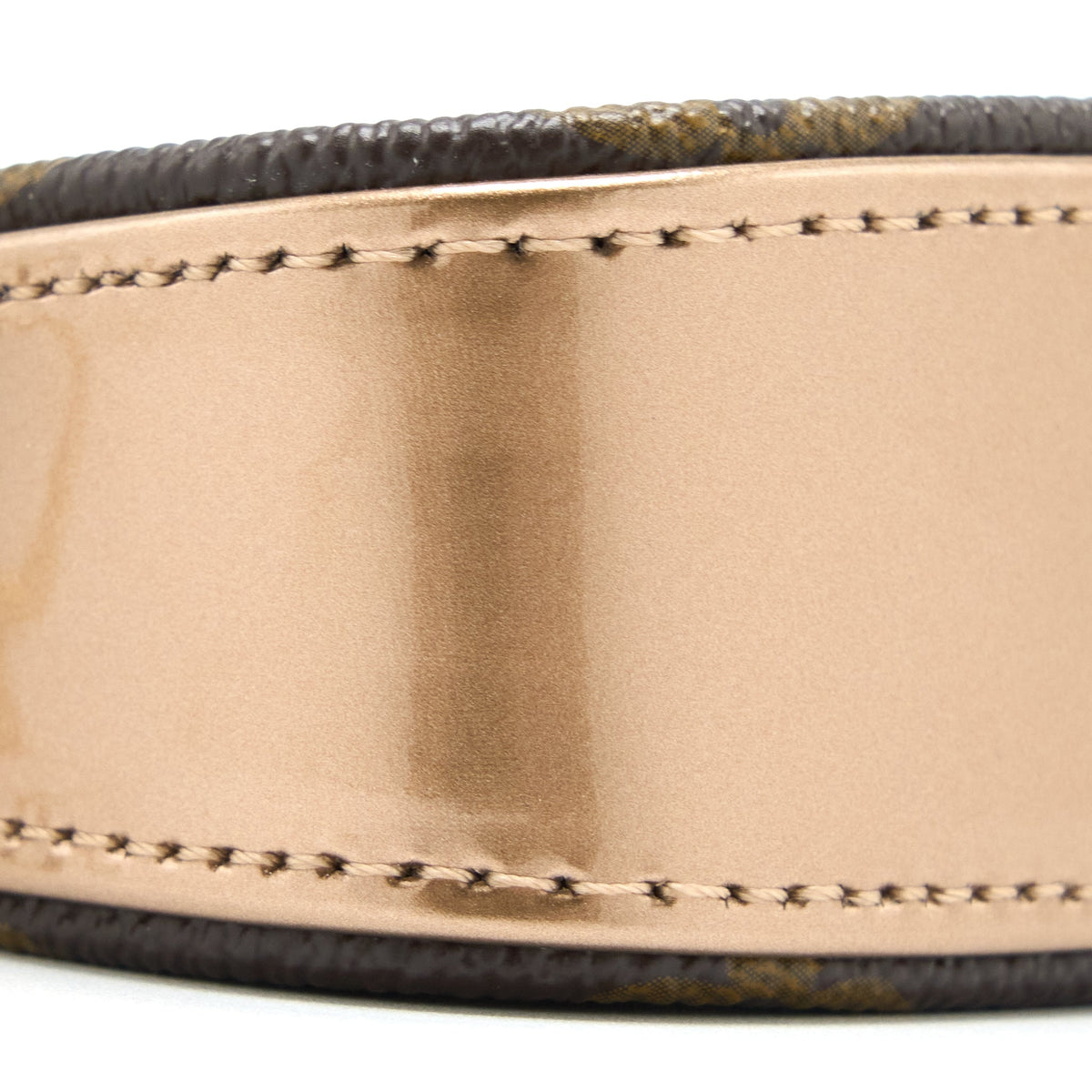 LOUIS VUITTON MINI POCHETTE ACCESSORIES PATENT BRONZE GHW (NEW VERSION)