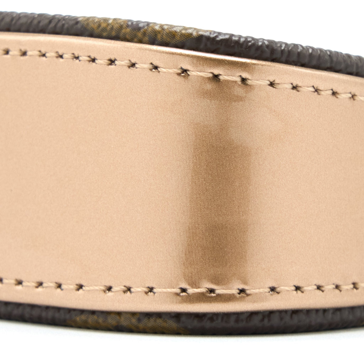 LOUIS VUITTON MINI POCHETTE ACCESSORIES PATENT BRONZE GHW (NEW VERSION)