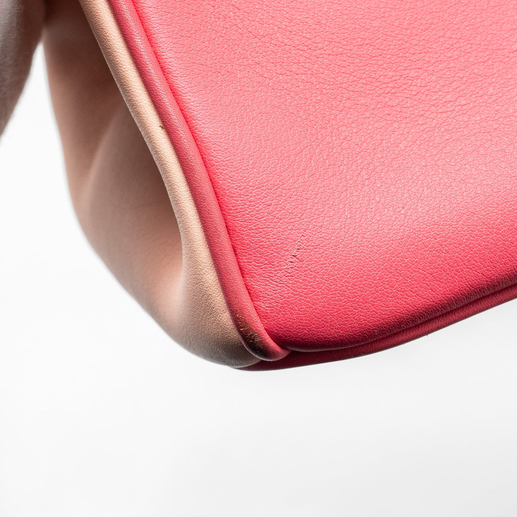 DIOR MINI DIORISSIMO TOTE BAG CALFSKIN DARK PINK/LIGHT PINK SHW
