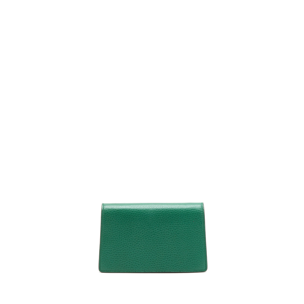 GUCCI DIONYSUS SUPER MINI BAG GREEN RUTHENIUM GOLD/SLIVER HARDWARE