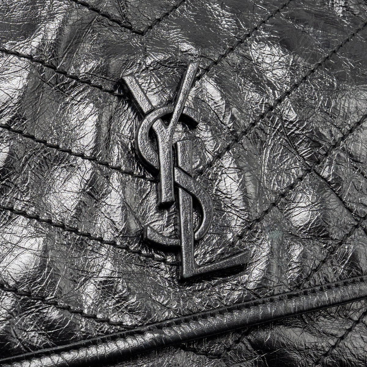 Saint Laurent/YSL Medium Niki Aged Calfskin Black SHW