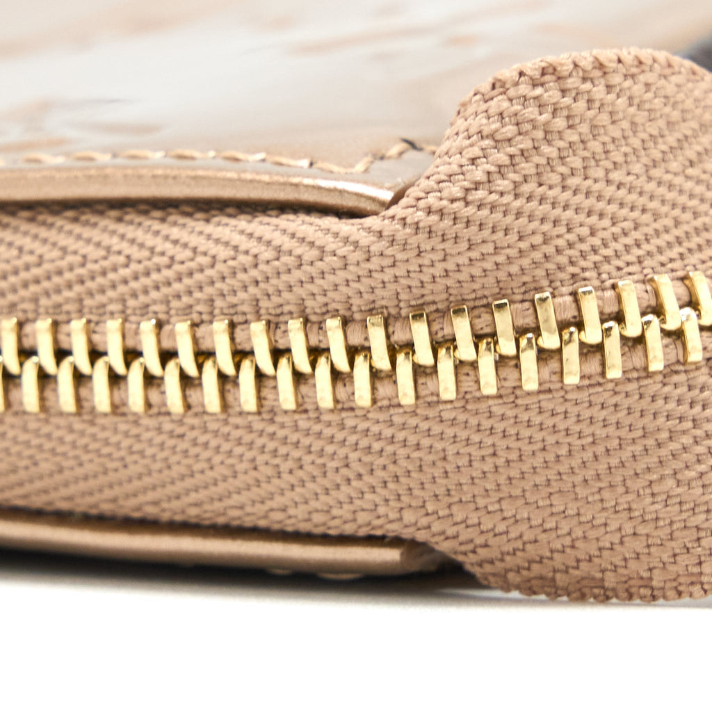 LOUIS VUITTON MINI POCHETTE ACCESSORIES PATENT BRONZE GHW (NEW VERSION)