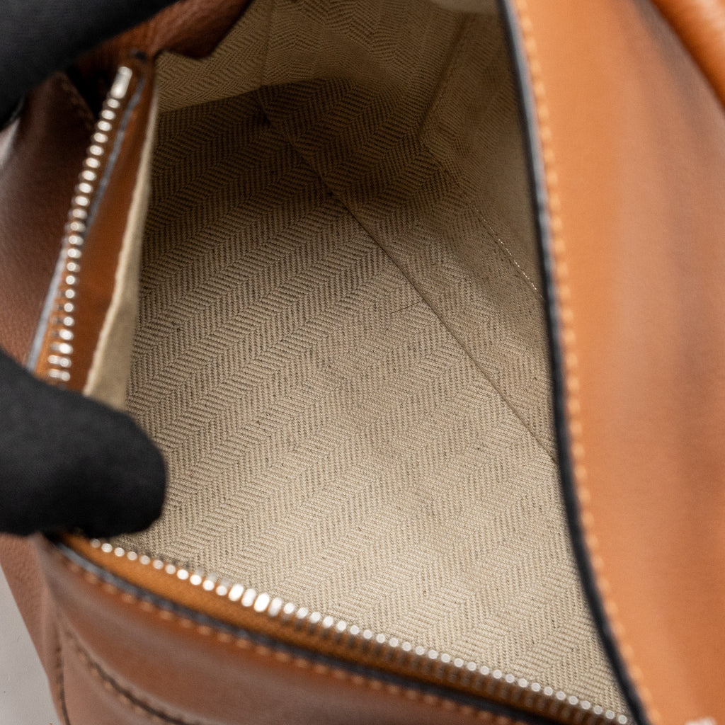LOEWE SMALL PUZZLE BAG CALFSKIN TAN SHW