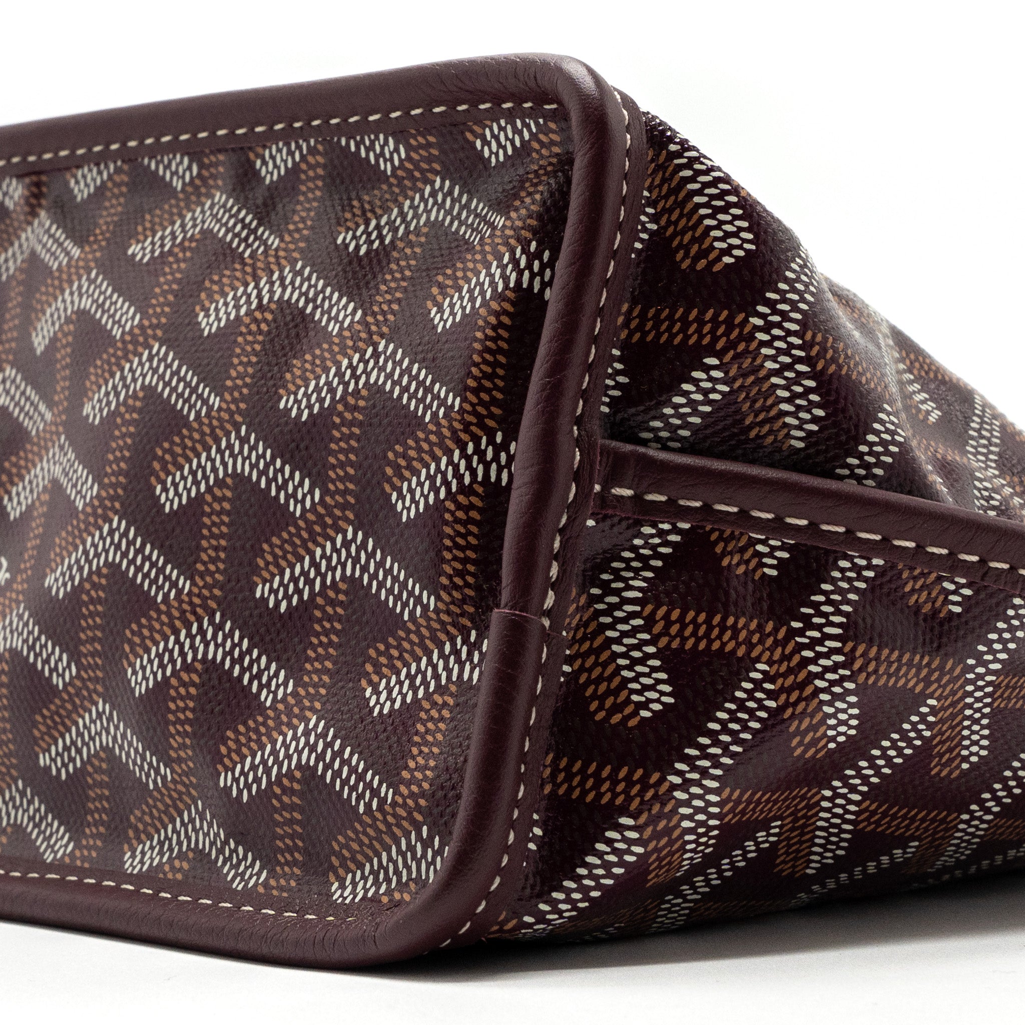 GOYARD MINI ANJOU MINI BAG CANVAS/ CALFSKIN BURGUNDY SHW
