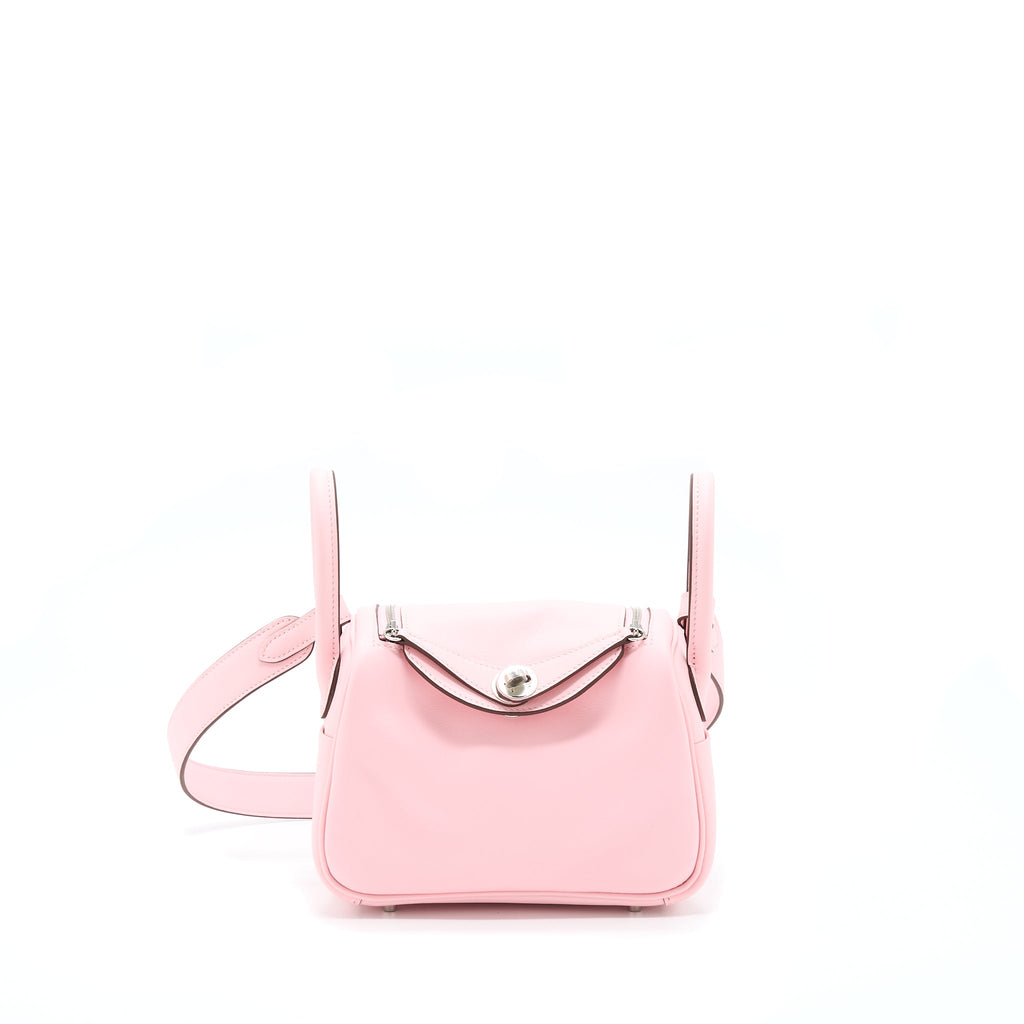 Hermes Mini Lindy Swift 3Q Sakura Pink SHW