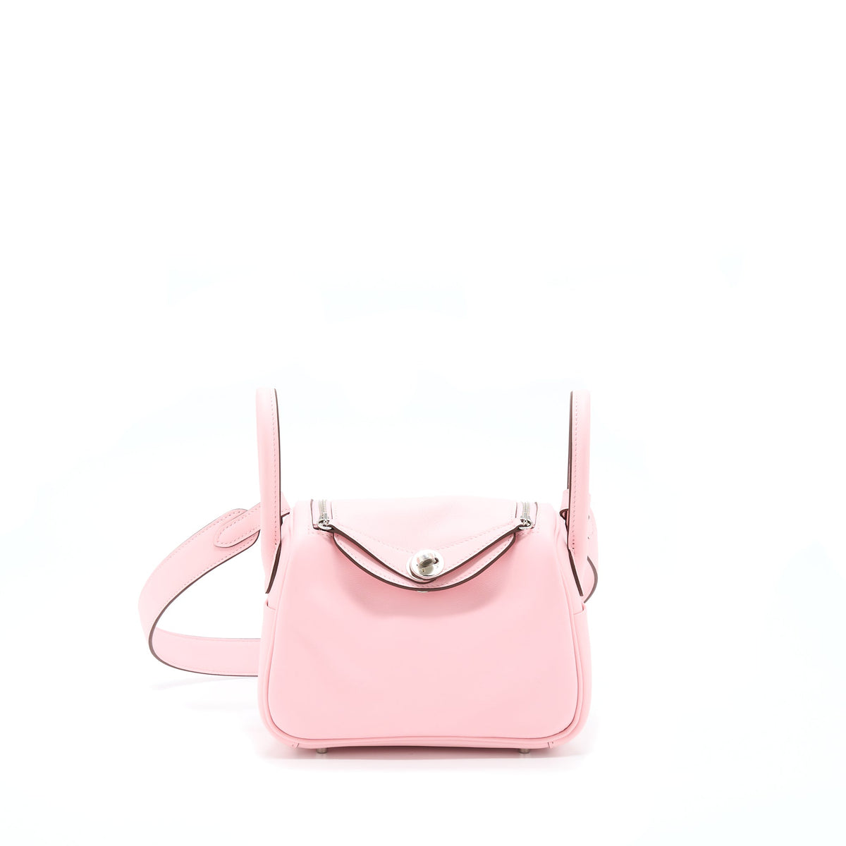 Hermes Mini Lindy Swift 3Q Sakura Pink SHW