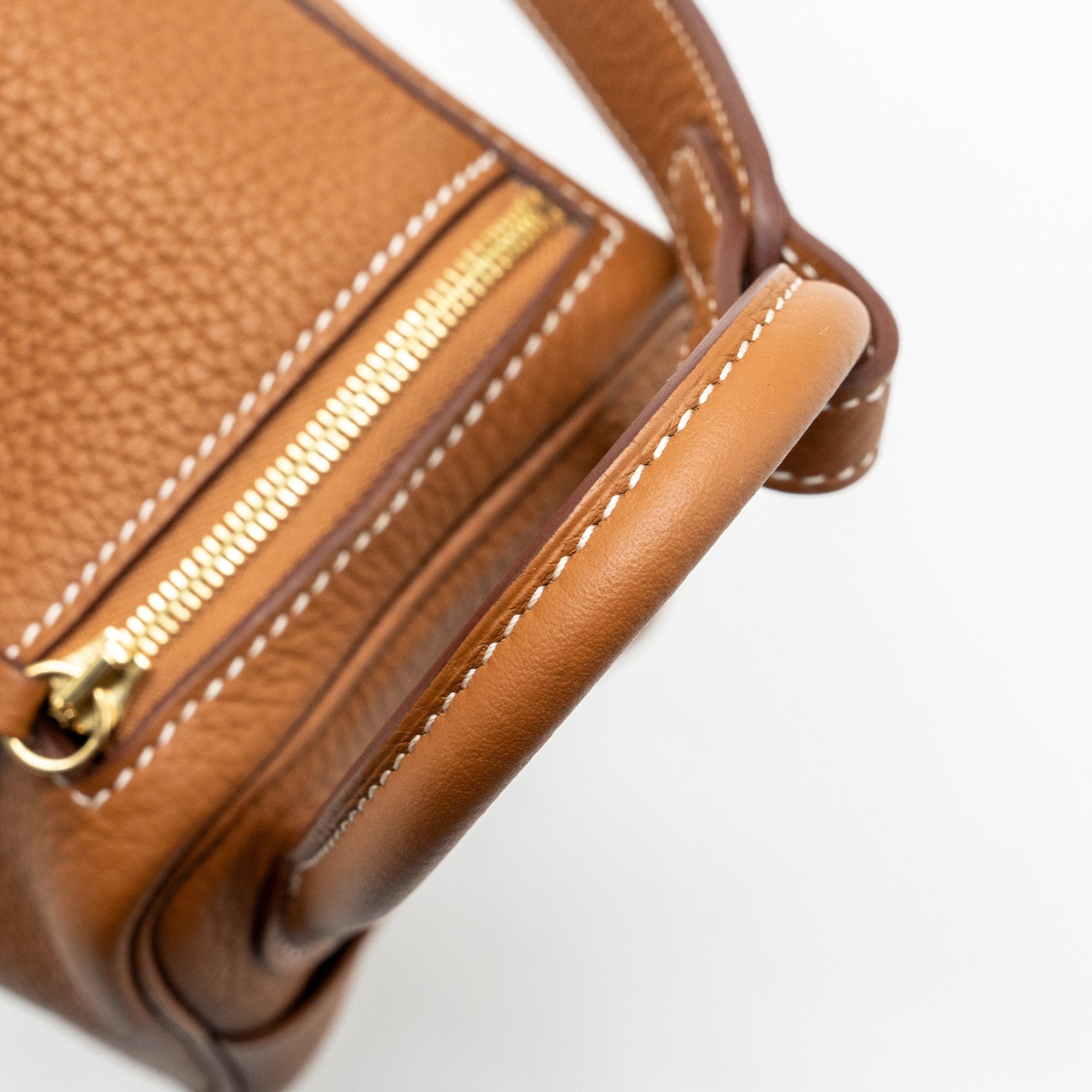 HERMES MINI LINDY CLEMENCE GOLD GHW
