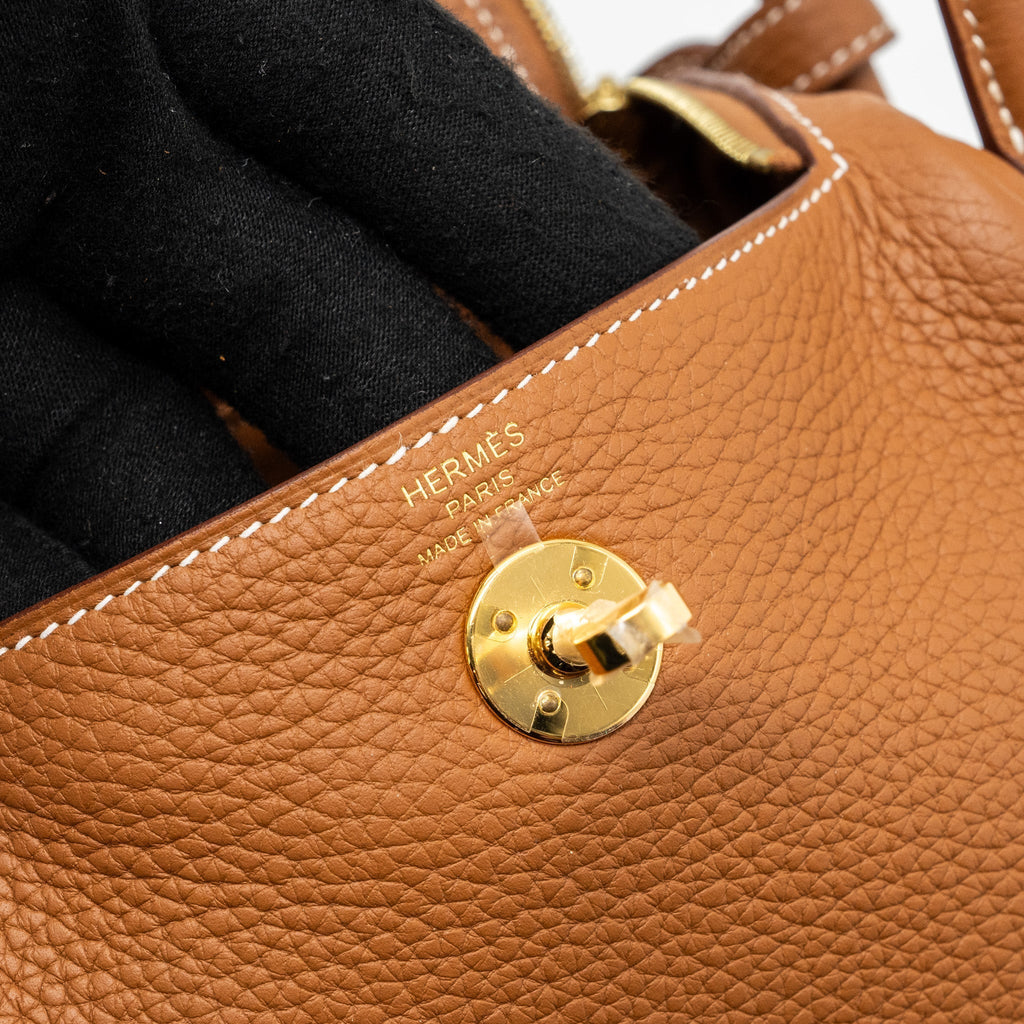 HERMES MINI LINDY CLEMENCE GOLD GHW