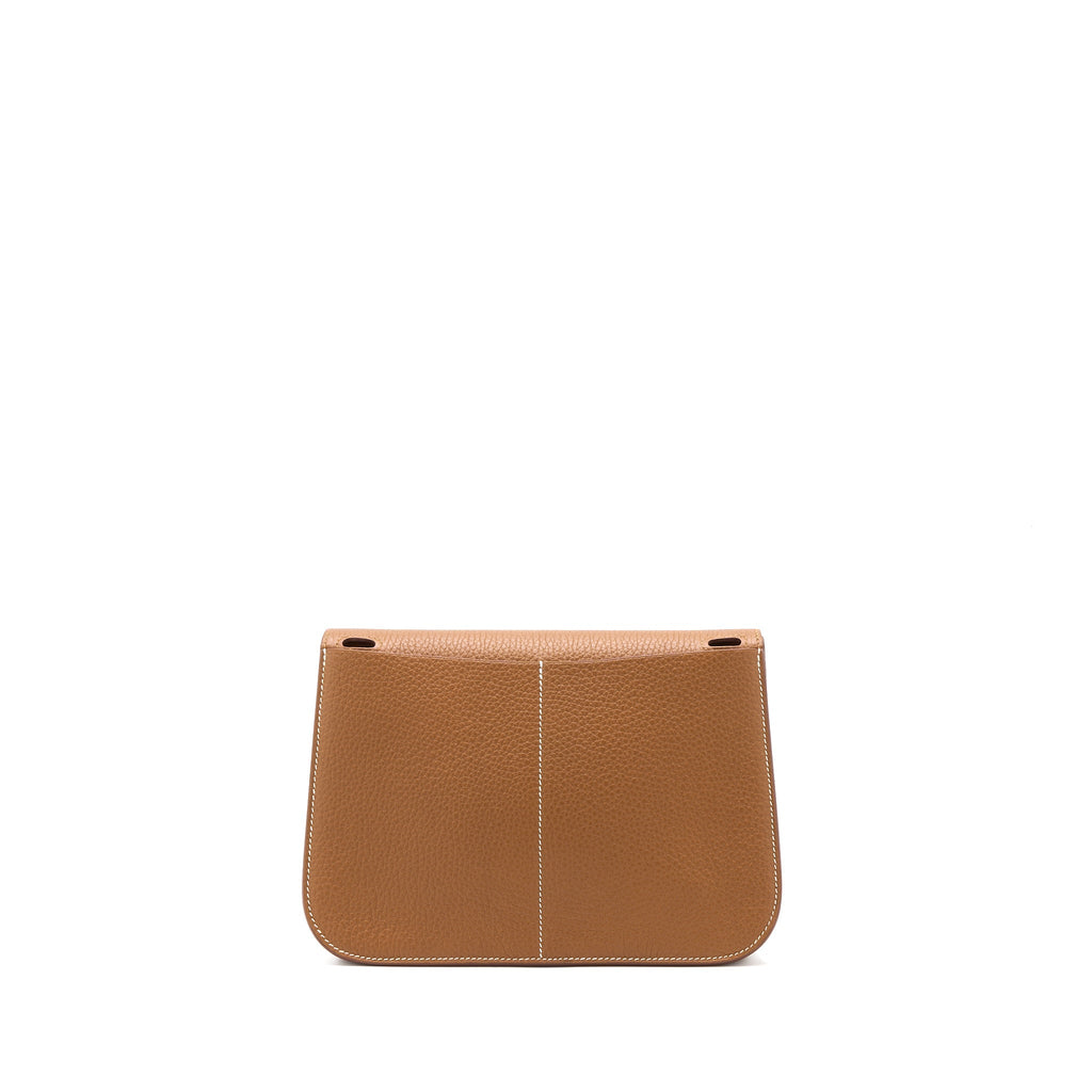 HERMES HALZAN 25 BAG CLEMENCE GOLD GHW