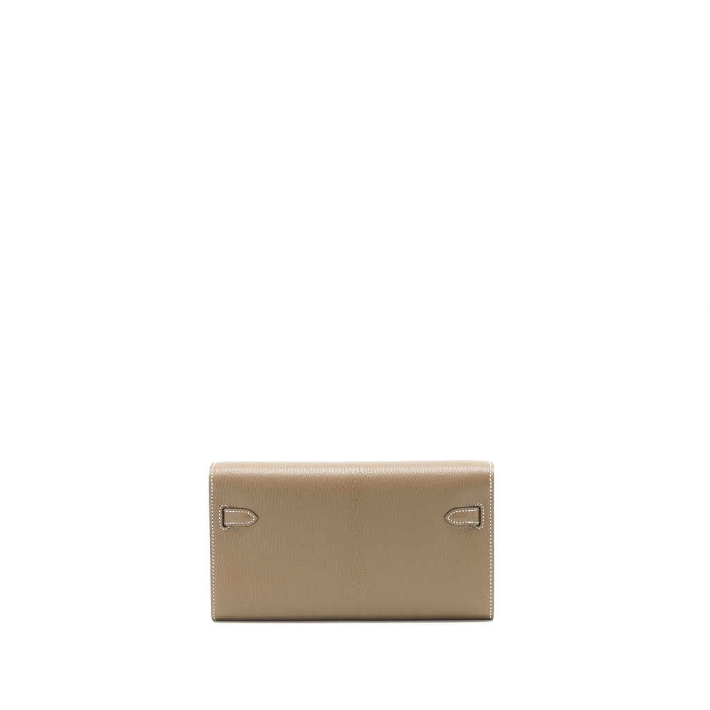 Hermes Kelly To Go Chevre Mysore Etoupe SHW