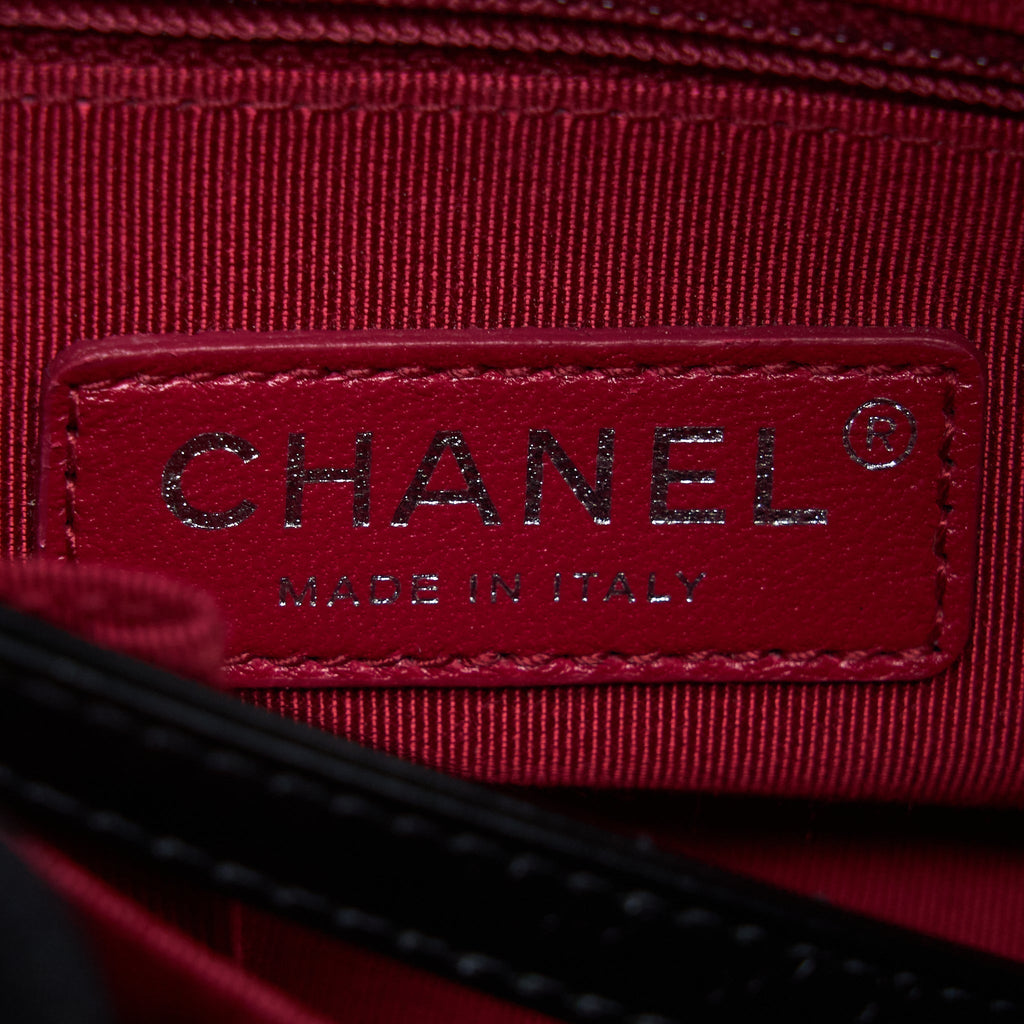 CHANEL SMALL GABRIELLE HOBO BAG WITH TOP HANDLE AGED CALFSKIN BLACK MULTICOLOUR HARDWARE