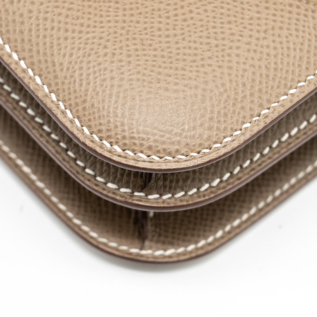 Hermes Mini Constance Epsom Etoupe SHW