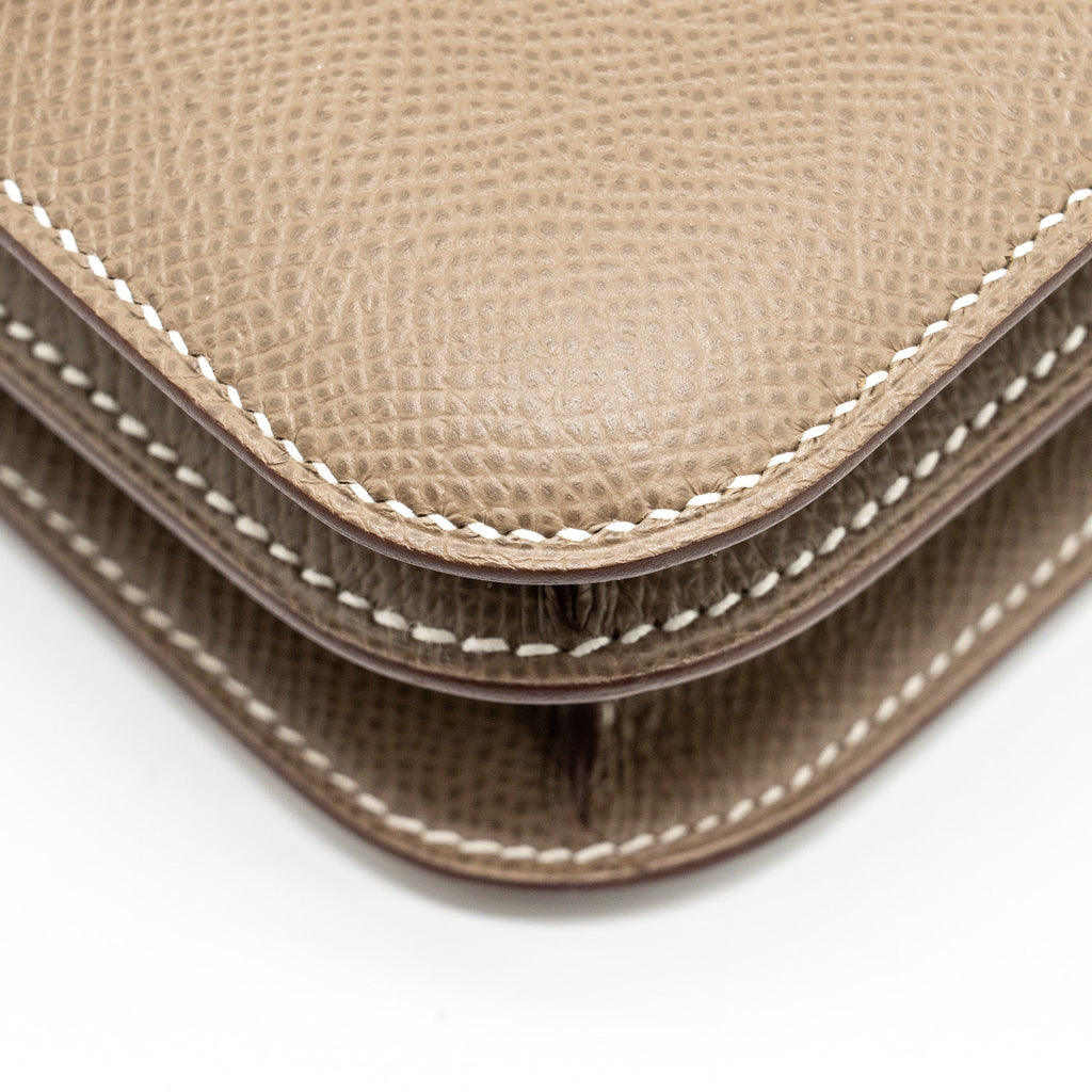 Hermes Mini Constance Epsom Etoupe SHW