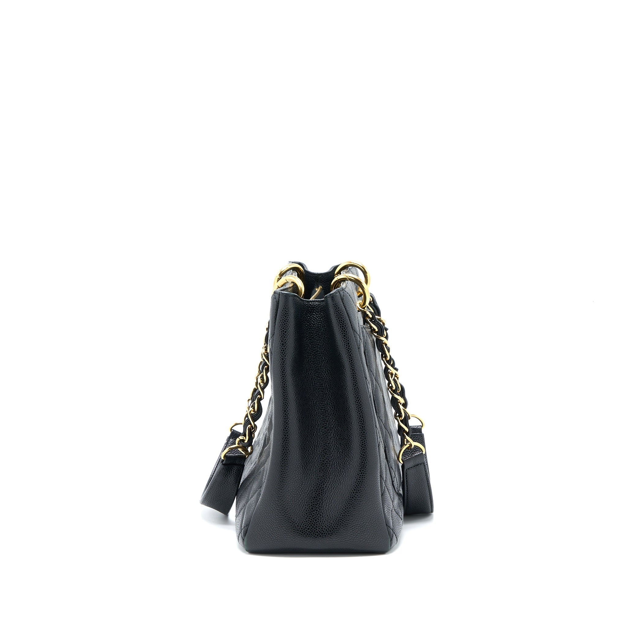 CHANEL GRAND SHOPPING TOTE BAG CAVIAR BLACK GHW