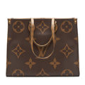 LOUIS VUITTON ON THE GO GM MONOGRAM REVERSE CANVAS GHW
