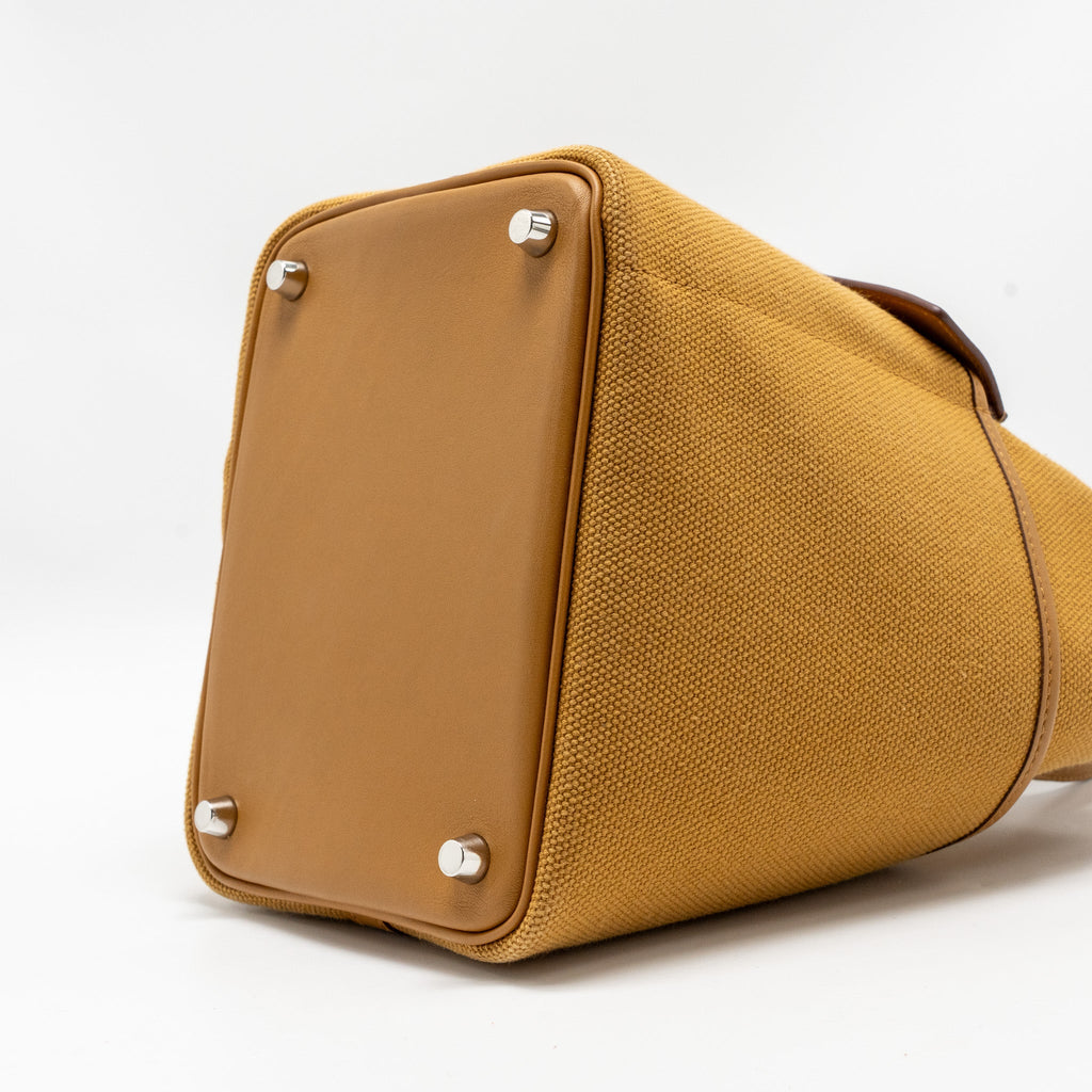 HERMES PICOTIN CARGO18 LOCK BAG SWIFT/TOILE CANVAS DESERT/SESAME SHW