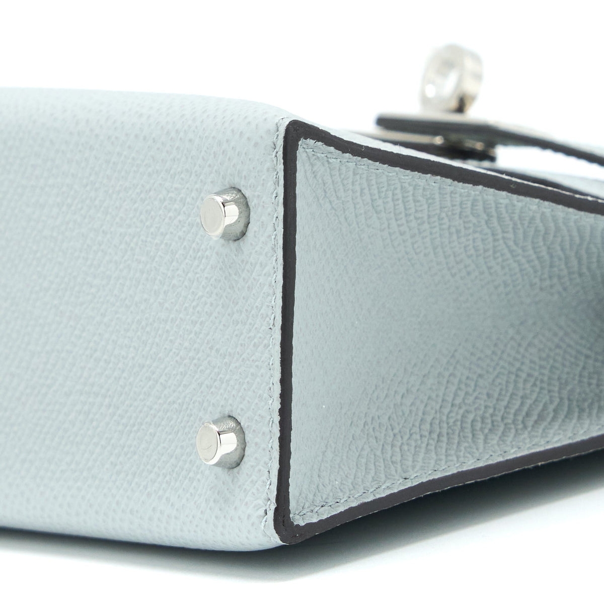 Hermes Mini Kelly II 20cm Epsom 8U Blue Glacier SHW