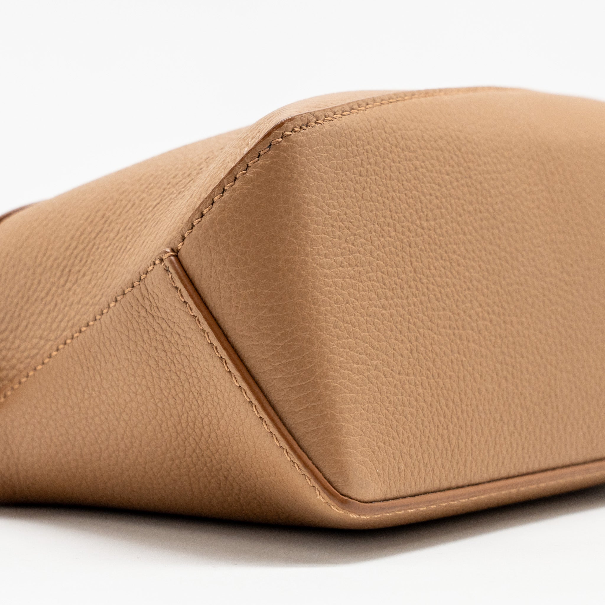 LOEWE MINI PUZZLE BAG SOFT GRAINED CALFSKIN TOFFEE GHW