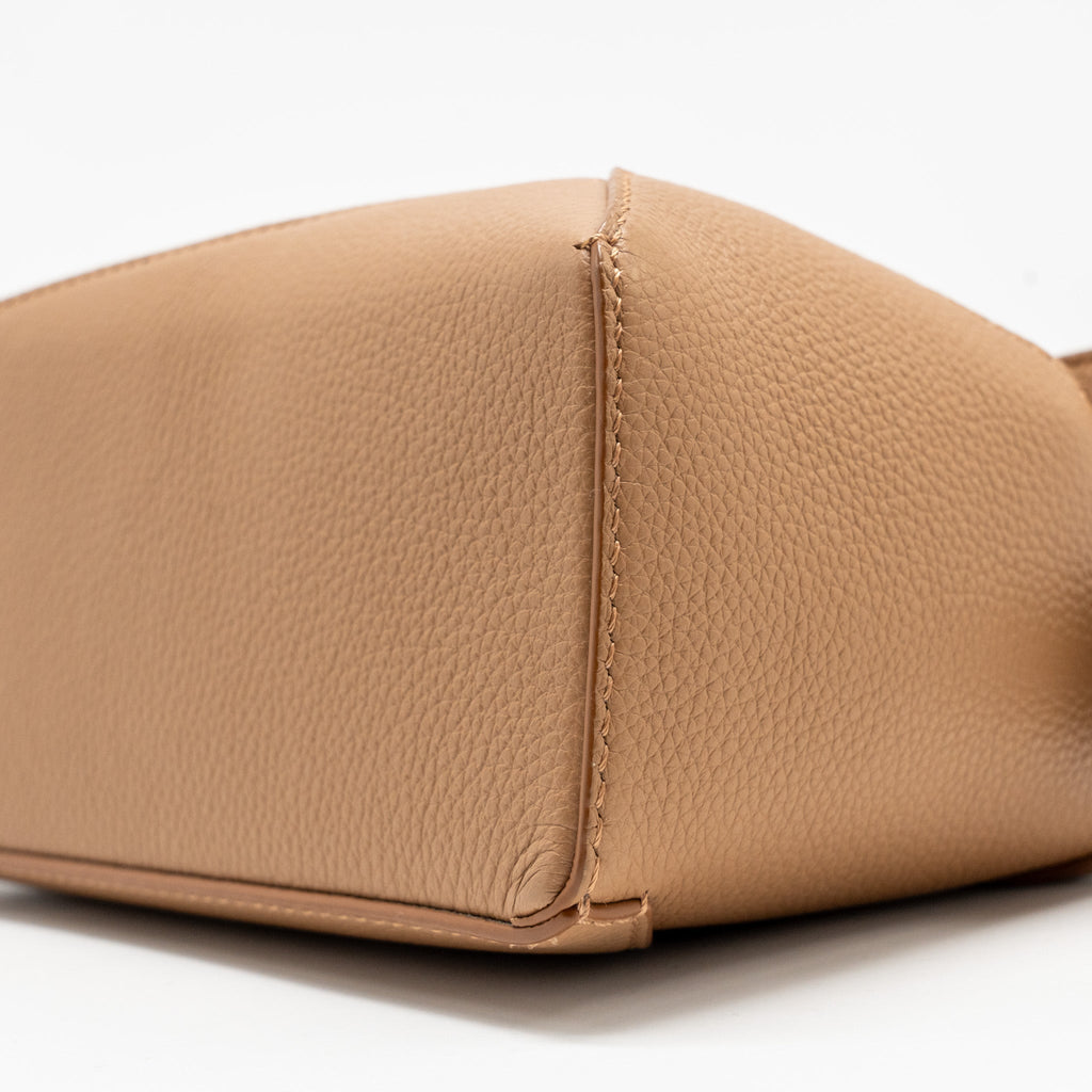 LOEWE MINI PUZZLE BAG SOFT GRAINED CALFSKIN TOFFEE GHW