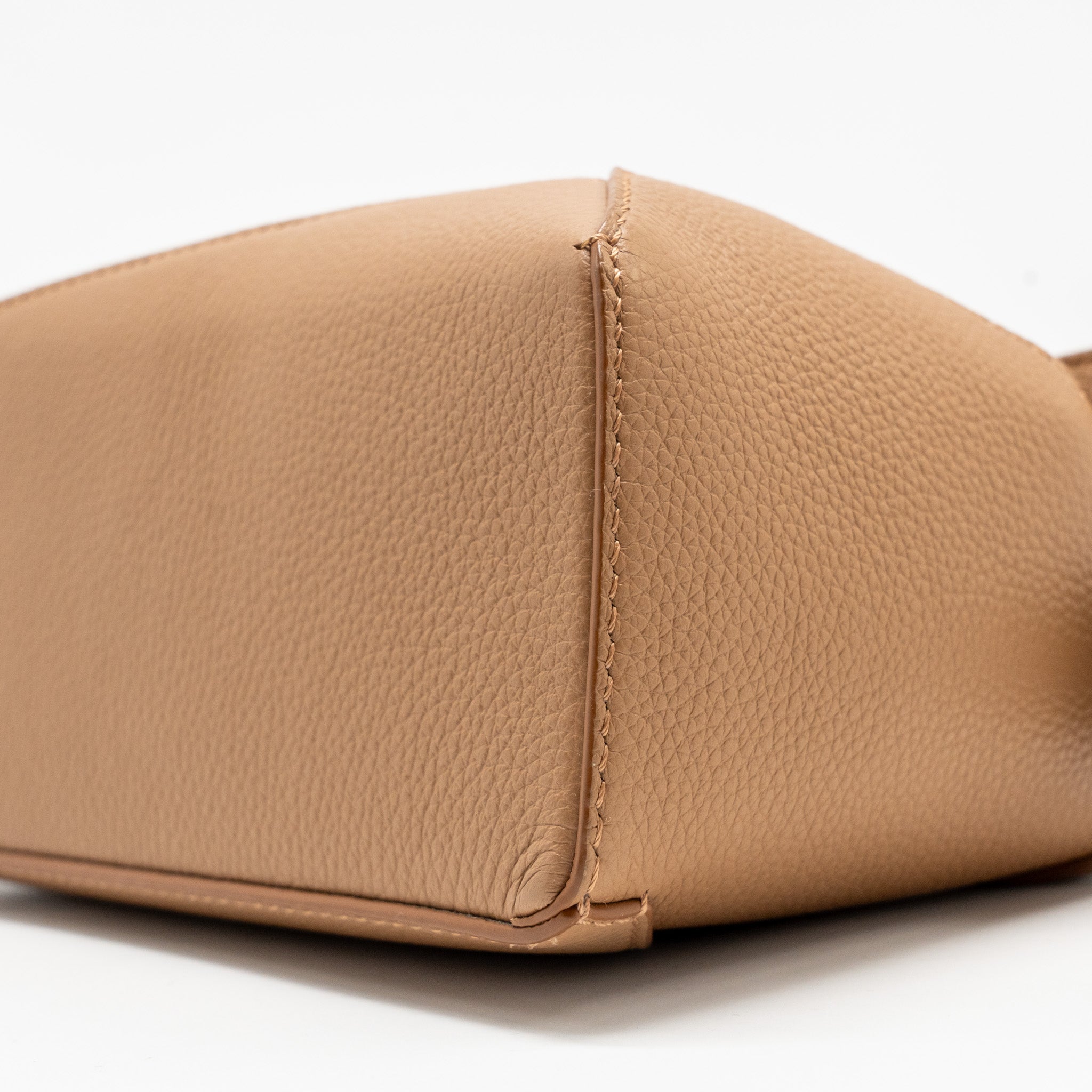 LOEWE MINI PUZZLE BAG SOFT GRAINED CALFSKIN TOFFEE GHW