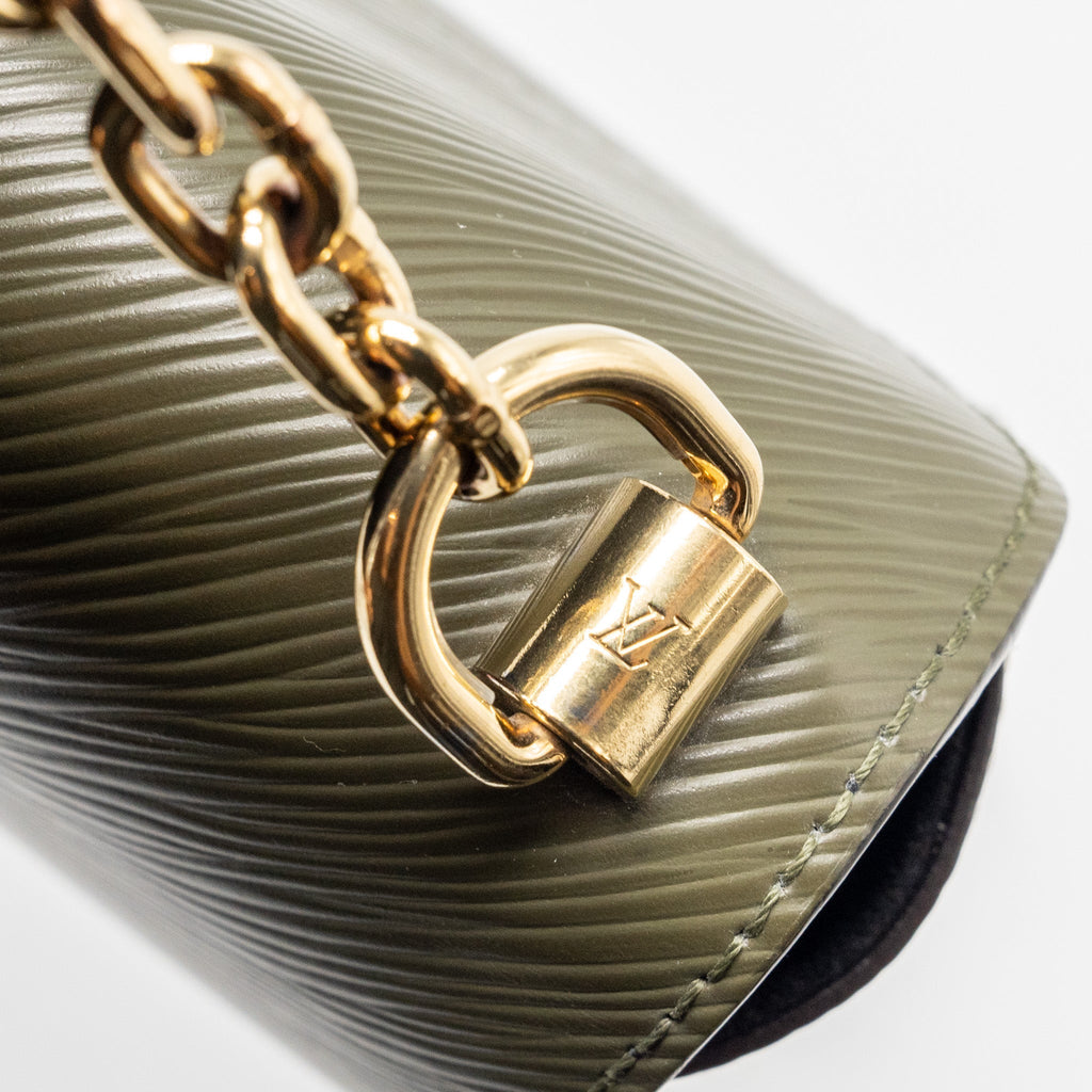 LOUIS VUITTON TWIST MM EPI OLIVE/WHITE GHW