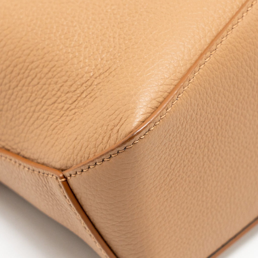 LOEWE MINI PUZZLE BAG SOFT GRAINED CALFSKIN TOFFEE GHW