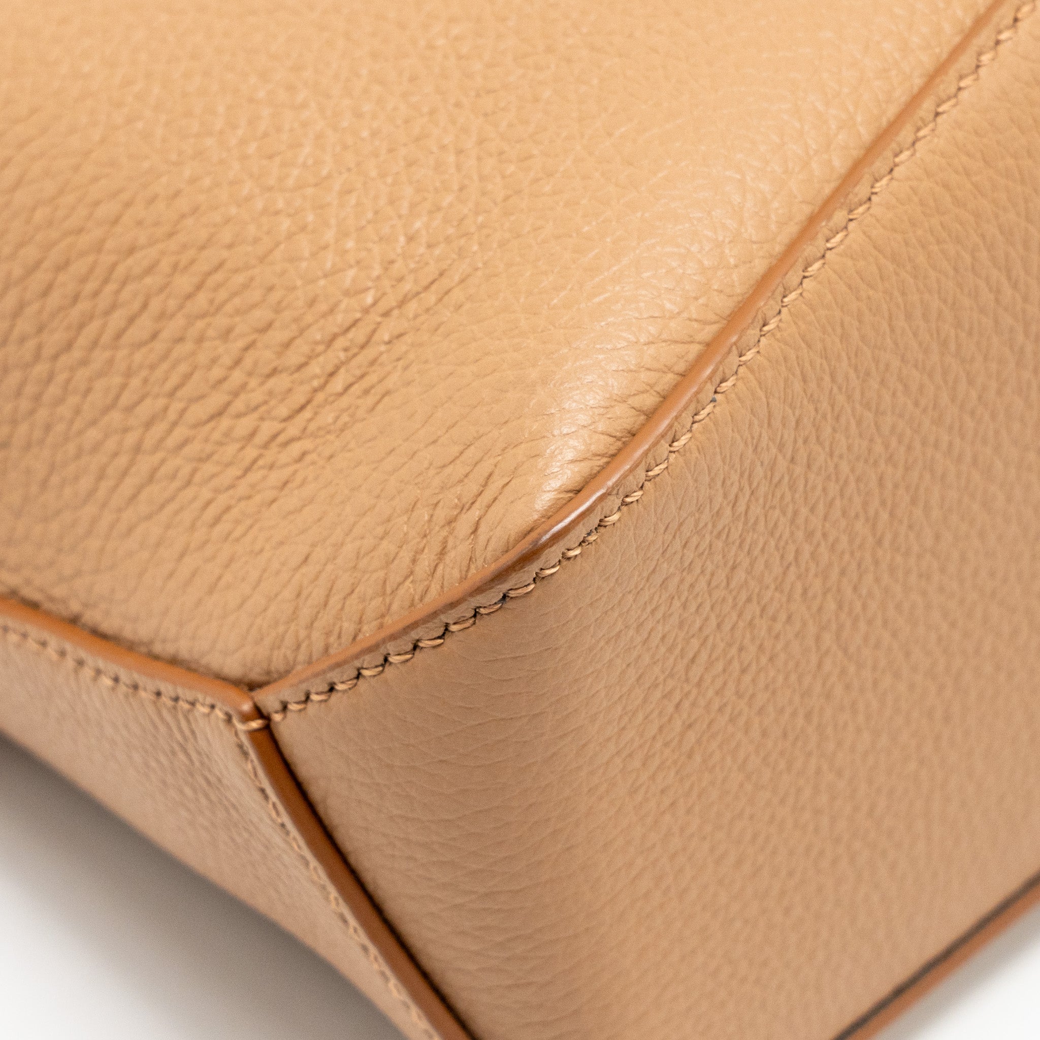 LOEWE MINI PUZZLE BAG SOFT GRAINED CALFSKIN TOFFEE GHW