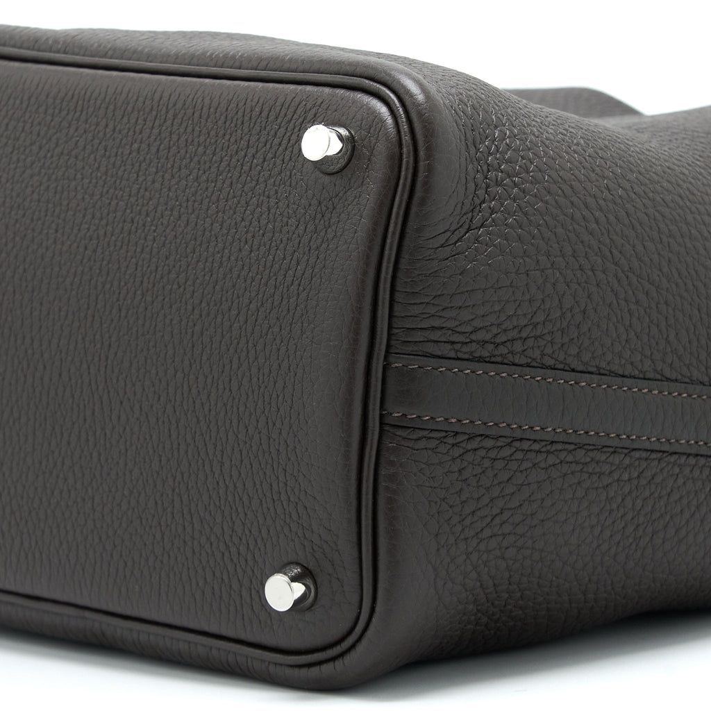 Hermes Picotin 18 Lock Bag Clemence Ebene SHW