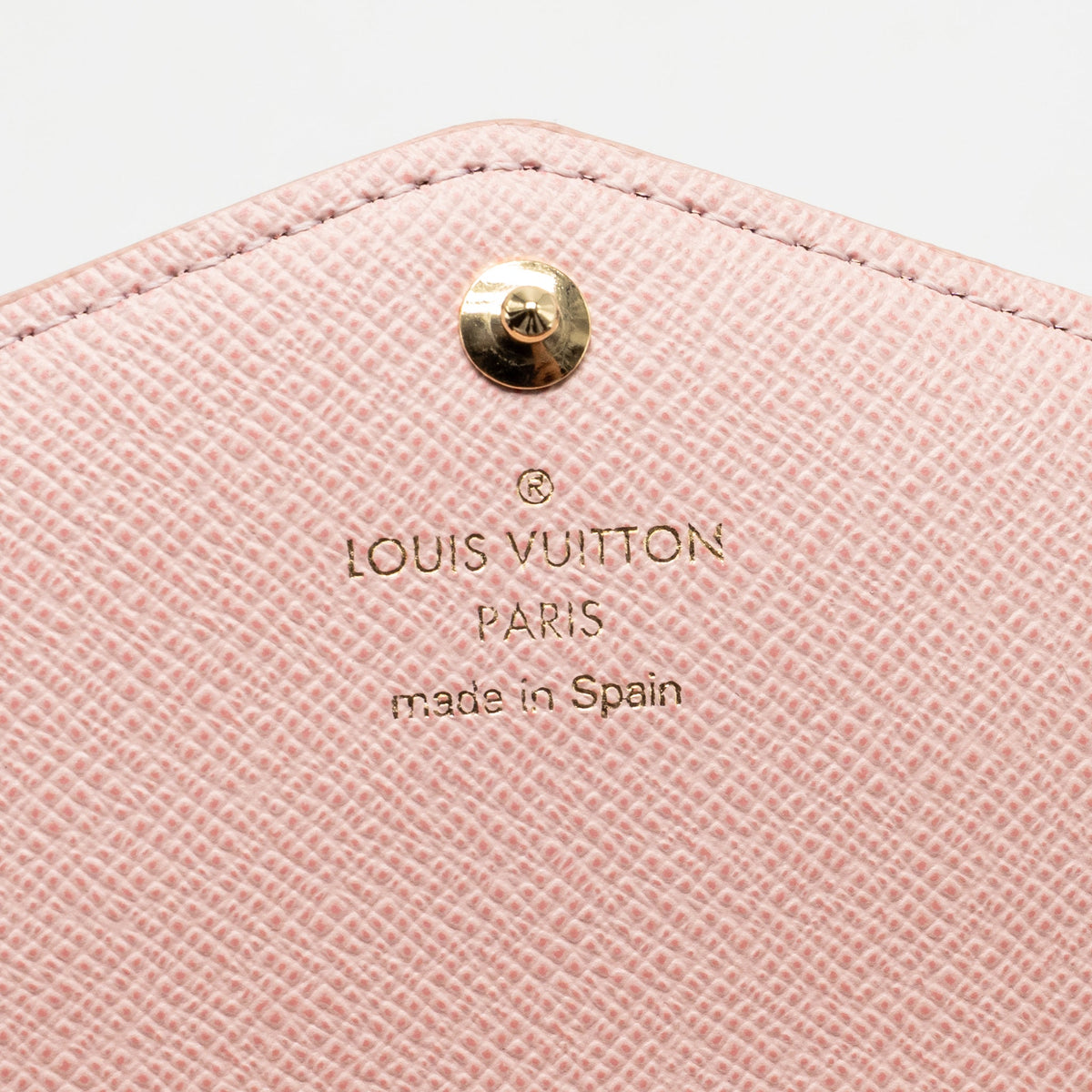 Louis Vuitton Sarah Portefeuille Long Wallet Damier Ebene Canvas Pink GHW