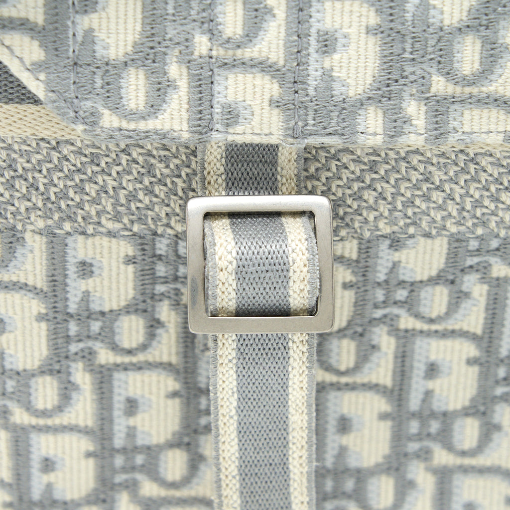DIOR DIORCAMP MESSENGER BAG OBLIQUE EMBROIDERY LIGHT GREY SHW