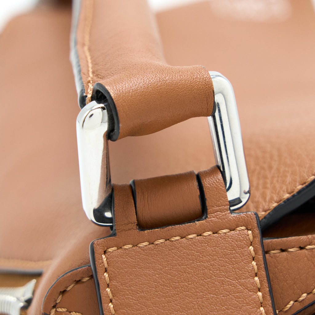 LOEWE SMALL PUZZLE BAG CALFSKIN TAN SHW