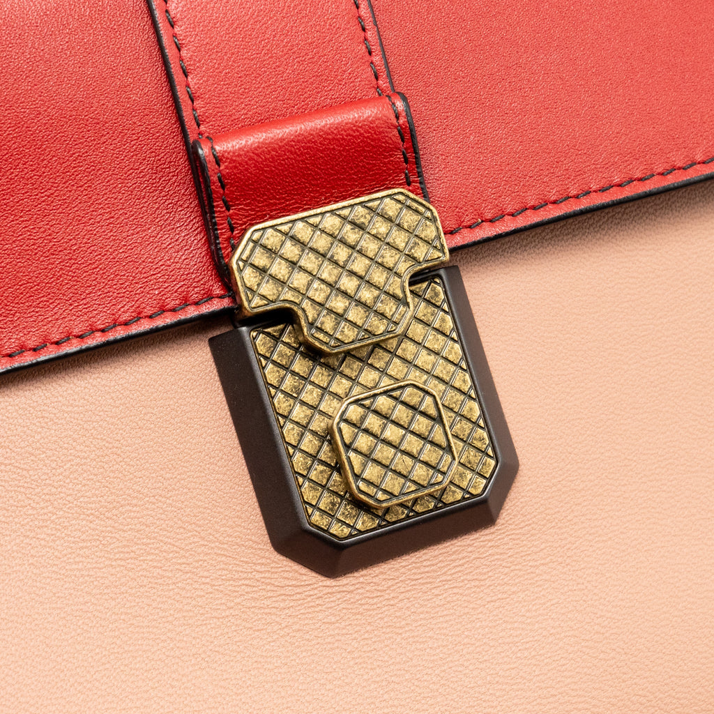 Bottega Veneta Top Handle Piazaa Bag Smooth Leather Multicolour with Multicolour Hardware