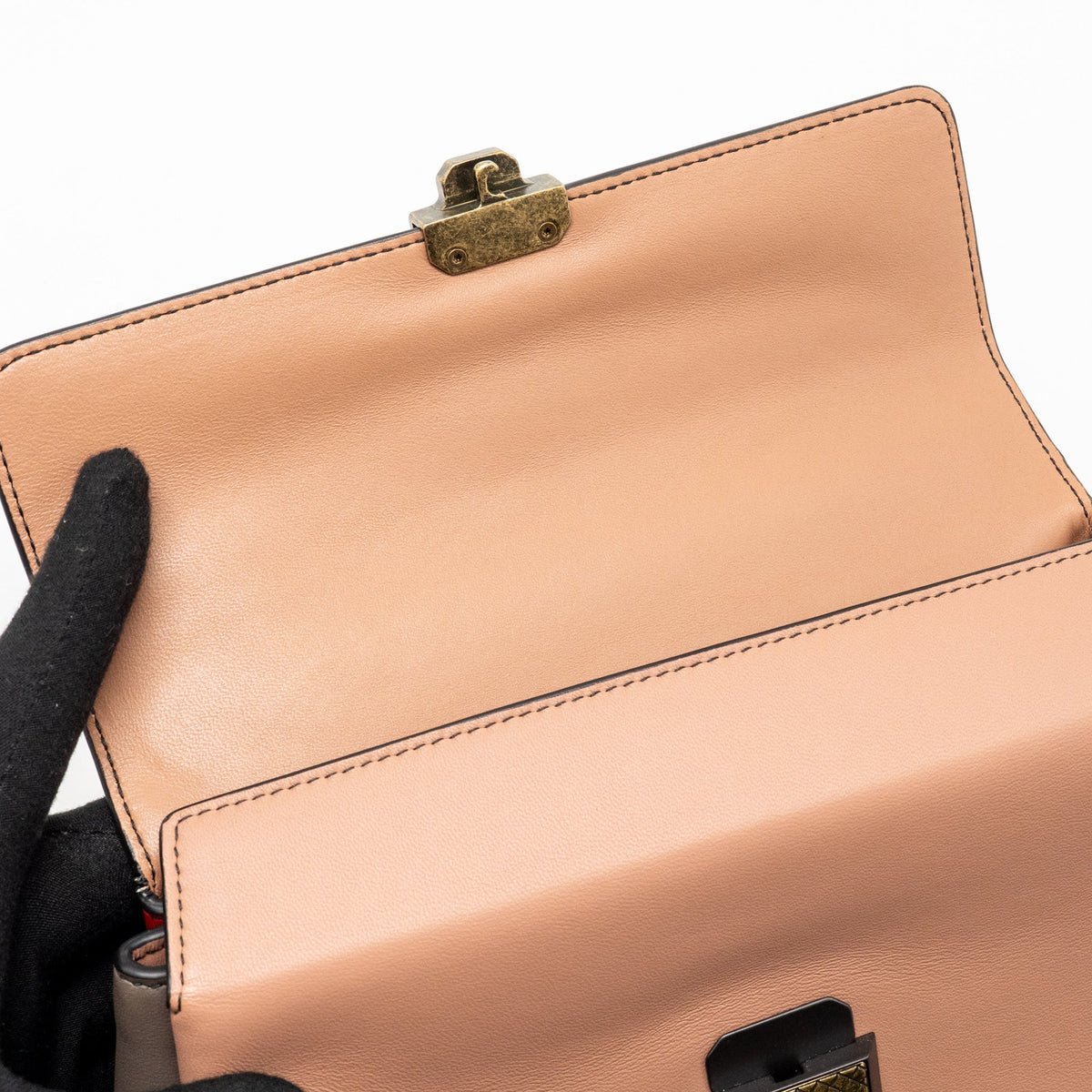 Bottega Veneta Top Handle Piazaa Bag Smooth Leather Multicolour with Multicolour Hardware