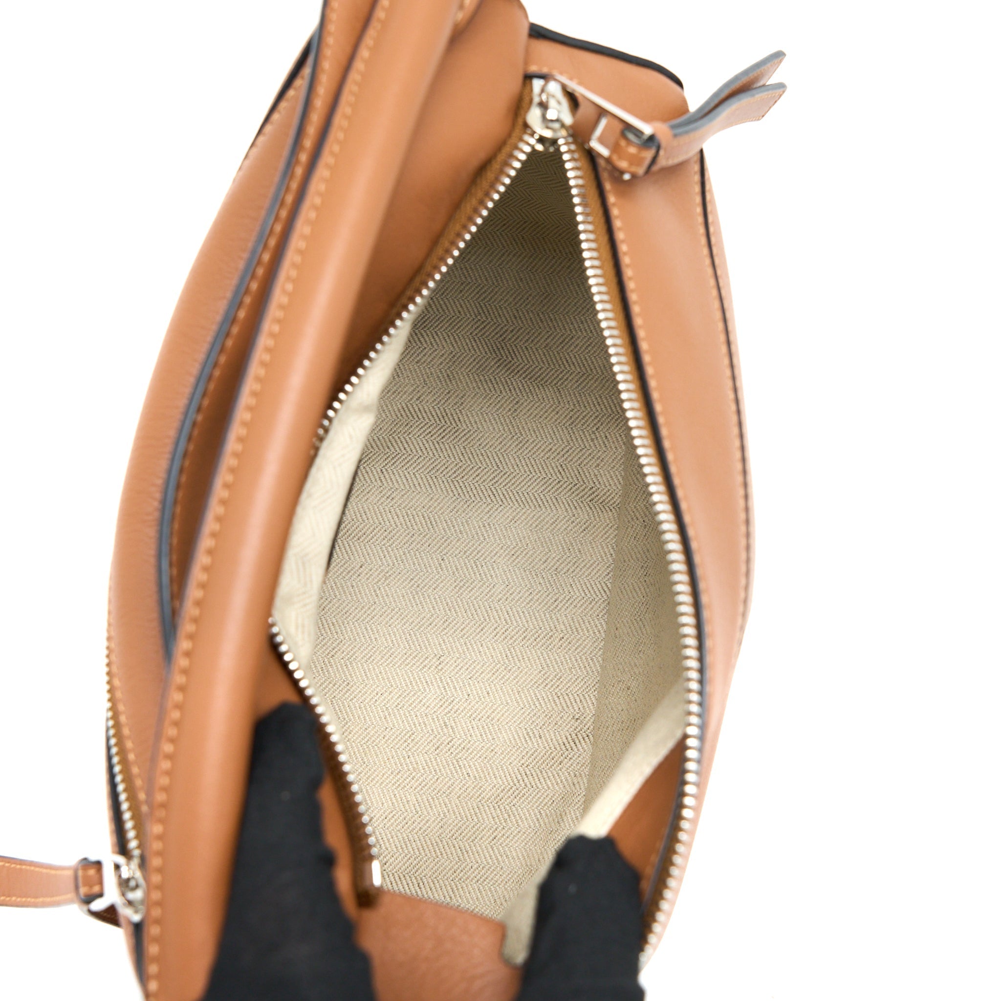 LOEWE SMALL PUZZLE BAG CALFSKIN TAN SHW