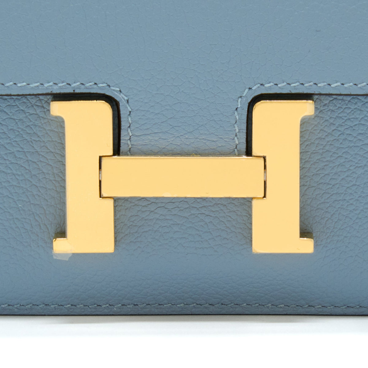 Hermes Constance Slim Evercolor J7 Bleu Lin GHW