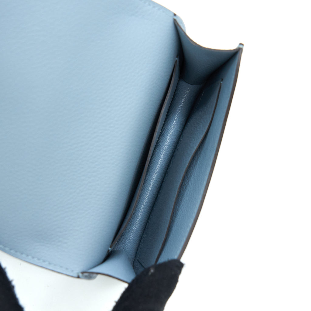 Hermes Constance Slim Evercolor J7 Bleu Lin GHW