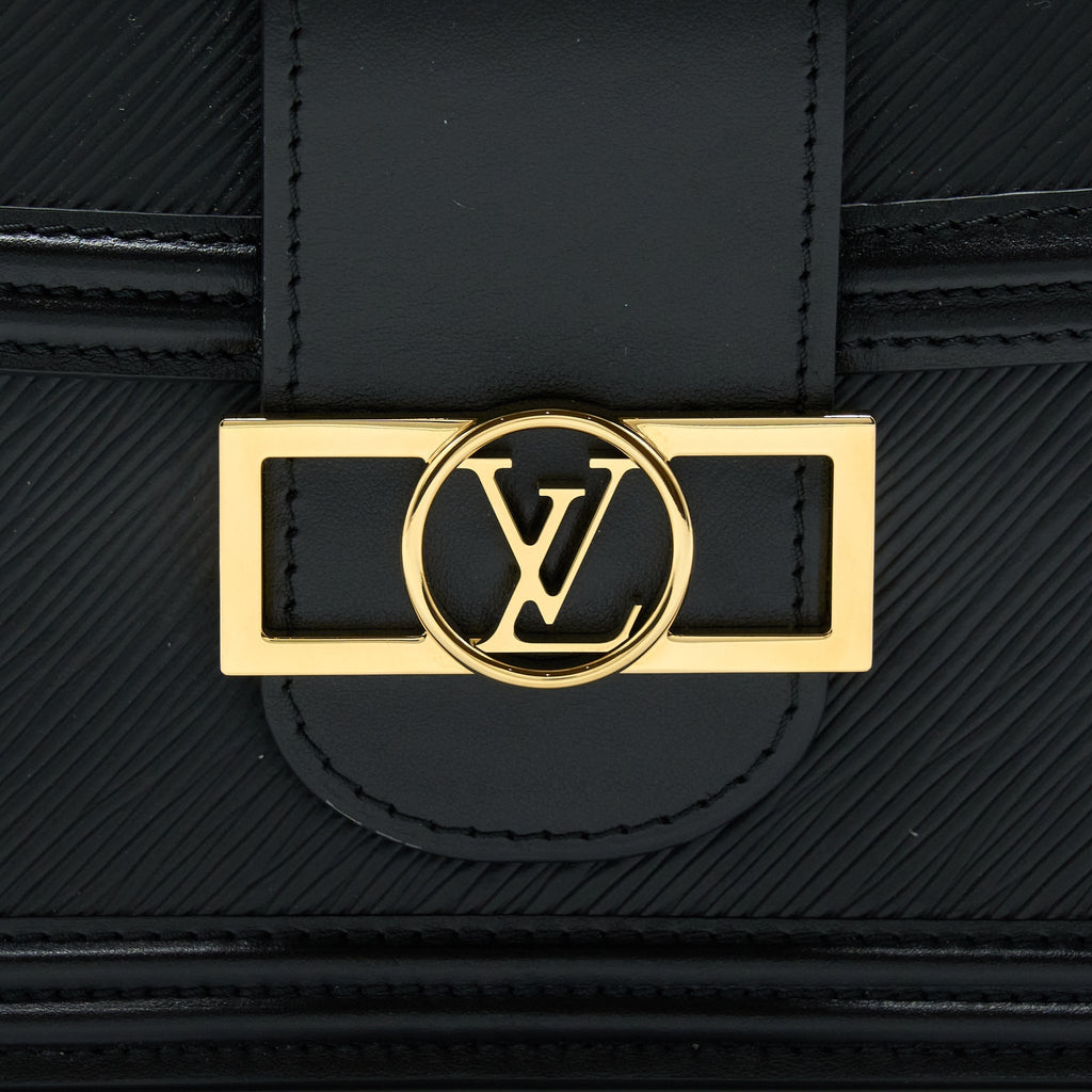 LOUIS VUITTON DAUPHINE MM EPI BLACK GHW