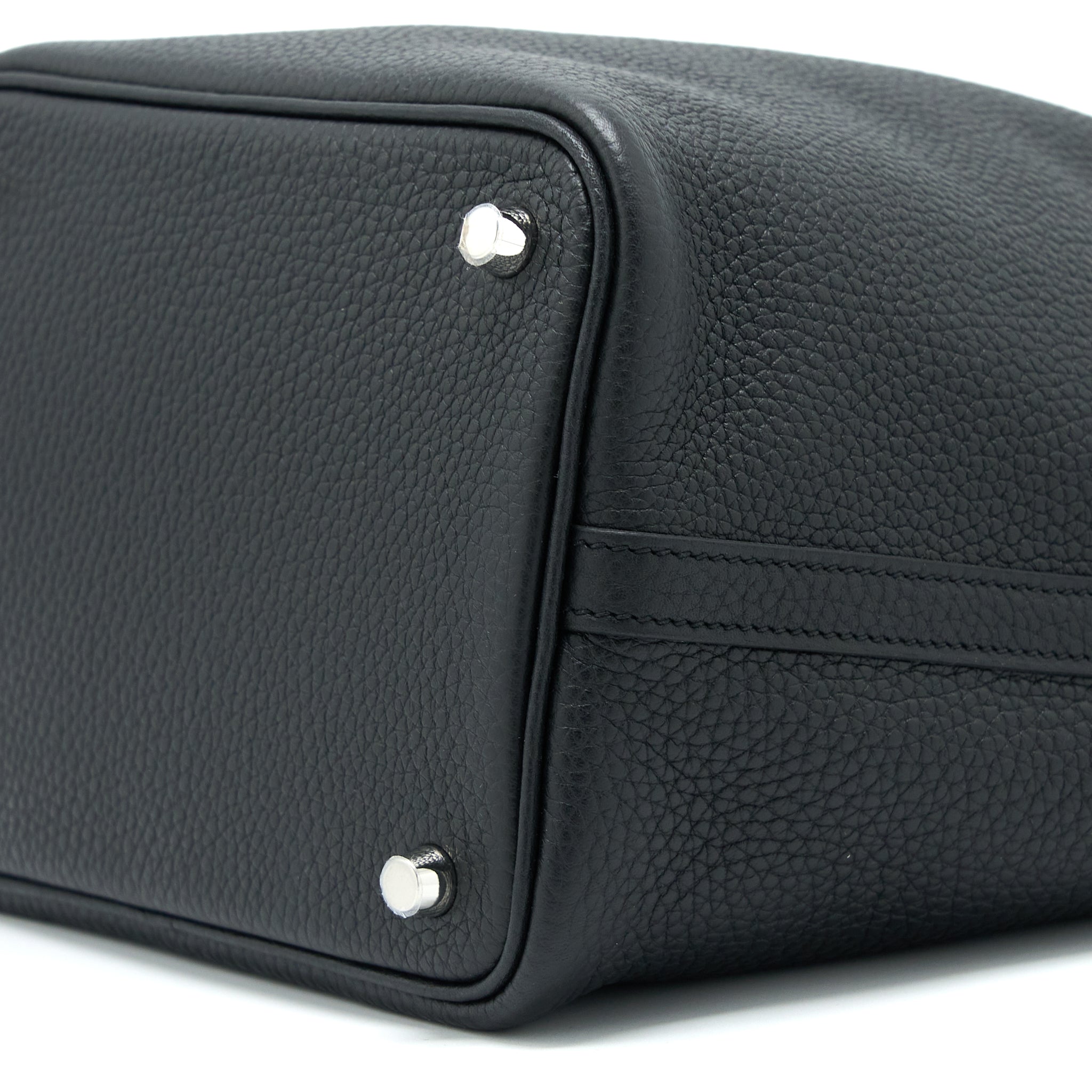 HERMES PICOTIN 18 LOCK BAG CLEMENCE BLACK SHW