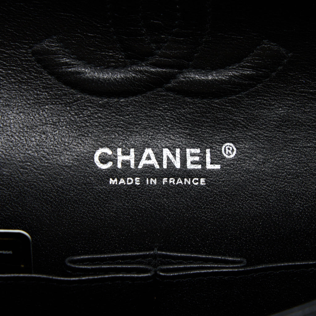 CHANEL MEDIUM CLASSIC DOUBLE FLAP BAG CAVIAR BLACK SHW