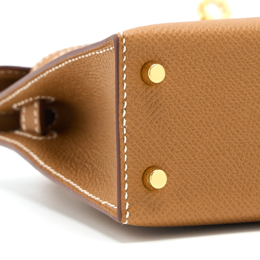 Hermes Mini Kelly Epsom Gold GHW