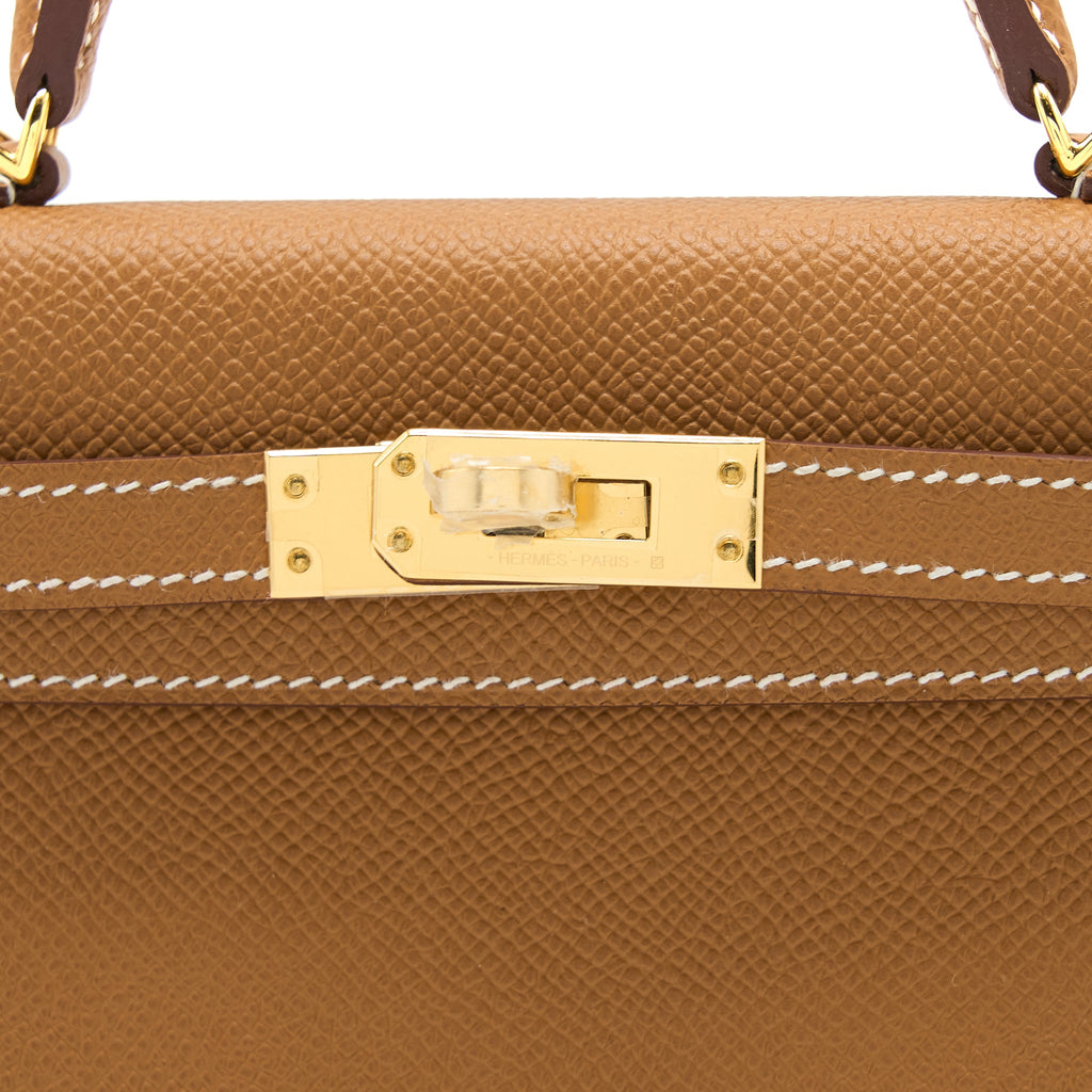 Hermes Mini Kelly Epsom Gold GHW