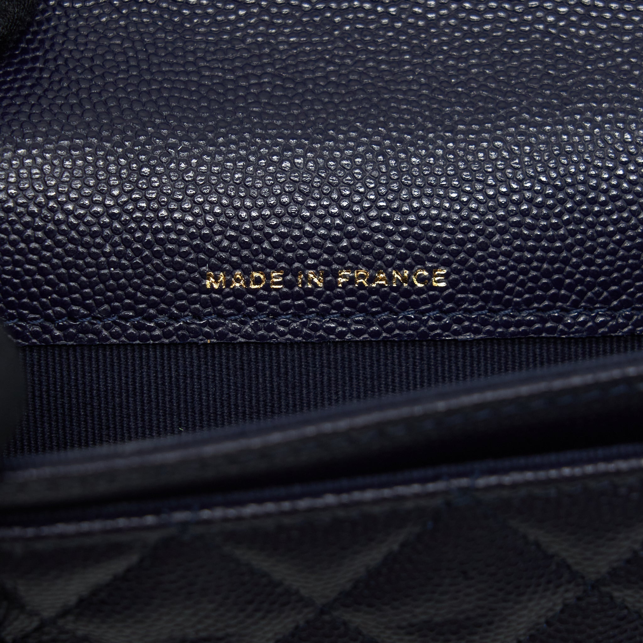 CHANEL CLASSIC FLAP CARD HOLDER CAVIAR NAVY LGHW