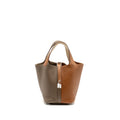 Hermes Picotin 18 Lock Bag Clemence Gold/ Etoupe/ Nata SHW