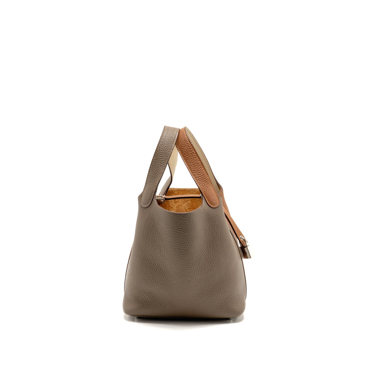Hermes Picotin 18 Lock Bag Clemence Gold/ Etoupe/ Nata SHW