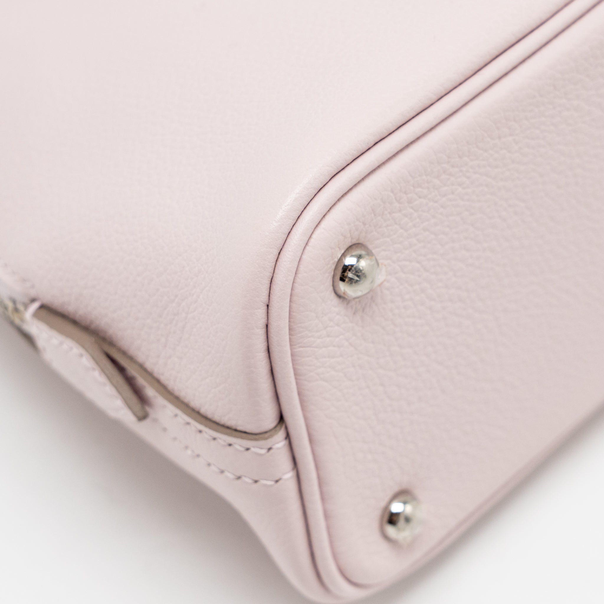 HERMES MINI BOLIDE EVERCOLOR MAUVE PALE/ CARAMEL SHW