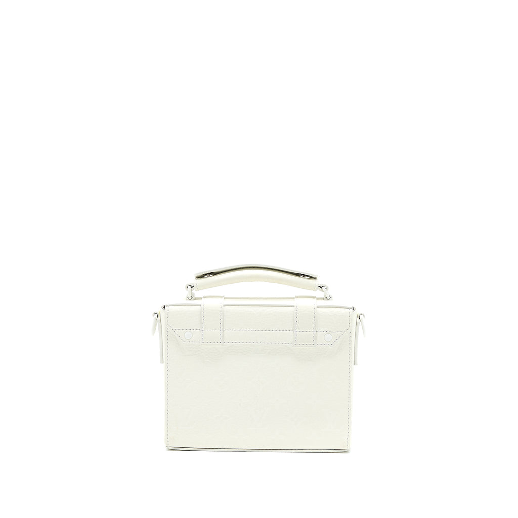 LOUIS VUITTON SCARECROW PRINTED FLAP BAG CALFSKIN WHITE WITH WHITE HARDWARE